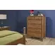 Azalea Walnut 5 Drawer Chest