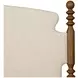 Azalea Oatmeal and Walnut Performance Fabric King Upholstered Panel Bed