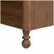 Azalea Oatmeal and Walnut Performance Fabric King Upholstered Panel Bed