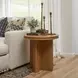 Waterfall Light Oak Round End Table