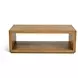 Waterfall Light Oak Rectangular Coffee Table with Casters