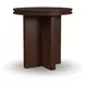Waterfall Walnut Brown Round End Table
