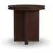 Waterfall Walnut Brown Round End Table