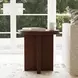 Waterfall Walnut Brown Round End Table