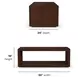 Waterfall Dark Brown Rectangular Coffee Table with Casters