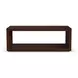 Waterfall Dark Brown Rectangular Coffee Table with Casters