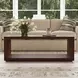 Waterfall Dark Brown Rectangular Coffee Table with Casters