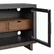 Waterfall Deep Ebony and Brown 92" TV Stand with USB Charging