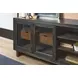 Waterfall Deep Ebony and Brown 92" TV Stand with USB Charging