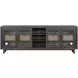 Waterfall Deep Ebony and Brown 92" TV Stand with USB Charging