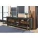Waterfall Deep Ebony and Brown 92" TV Stand with USB Charging