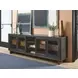 Waterfall Deep Ebony and Brown 92" TV Stand with USB Charging