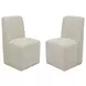 Waterfall Off White Performance Fabric Upholstered Dining Chair Set of 2