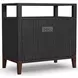 Waterfall Deep Ebony and Dark Brown 2 Drawer Open Nightstand with USB Charging