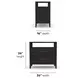 Waterfall Deep Ebony and Dark Brown 2 Drawer Open Nightstand with USB Charging