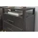 Waterfall Deep Ebony and Dark Brown 2 Drawer Open Nightstand with USB Charging