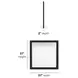 Waterfall Black Square Dresser Mirror