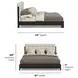 Waterfall Cream and Deep Ebony Performance Fabric King Upholstered Panel Bed