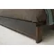 Waterfall Cream and Deep Ebony Performance Fabric Queen Upholstered Panel Bed