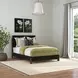 Waterfall Dark Brown and Deep Ebony Queen Panel Bed