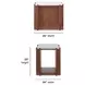 Lincoln White and Walnut Rectangular Stone Top End Table
