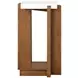 Lincoln White and Walnut Rectangular Stone Top Occasional Table Set with Casters