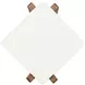 Lincoln Walnut and White Square Stone Top Accent Table