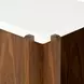 Lincoln White and Walnut Rectangular Stone Top Coffee Table with Casters