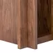 Lincoln White and Walnut Rectangular Stone Top Coffee Table with Casters