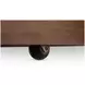 Lincoln White and Walnut Rectangular Stone Top Coffee Table with Casters