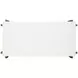 Lincoln White and Walnut Rectangular Stone Top Coffee Table with Casters
