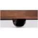 Lincoln White and Walnut Square Stone Top Coffee Table with Casters