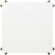 Lincoln White and Walnut Square Stone Top Coffee Table with Casters