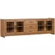 Lincoln Warm Walnut 92" TV Stand with USB Charging