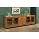 Lincoln Warm Walnut 92" TV Stand with USB Charging