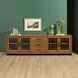 Lincoln Warm Walnut 92" TV Stand with USB Charging