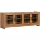 Lincoln Warm Walnut 76" TV Stand with USB Charging