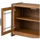 Lincoln Warm Walnut 76" TV Stand with USB Charging