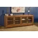 Lincoln Warm Walnut 76" TV Stand with USB Charging