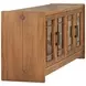 Lincoln Warm Walnut 76" TV Stand with USB Charging