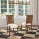 Lincoln Cream Performance Fabric Upholstered Dining Chair Set of 2