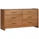 Lincoln Warm Walnut and Rich Brown Upholstered Platform Bedroom Set