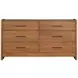 Lincoln Warm Walnut and Rich Brown Upholstered Platform Bedroom Set