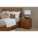 Lincoln Warm Walnut 3 Drawer Nightstand with USB Charging