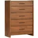 Lincoln Warm Walnut 5 Drawer Chest