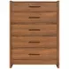 Lincoln Warm Walnut 5 Drawer Chest