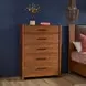Lincoln Warm Walnut 5 Drawer Chest