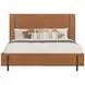 Lincoln Warm Walnut King Platform Bed with USB Charging and LED