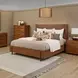 Lincoln Warm Walnut King Platform Bed with USB Charging and LED