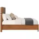 Lincoln Warm Walnut King Platform Bed with USB Charging and LED